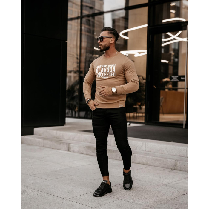 BLUZA MĘSKA BAWEŁNIANA ESSEN BEIGE