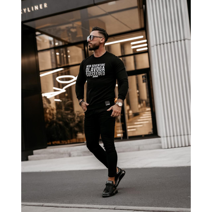 BLUZA MĘSKA BAWEŁNIANA ESSEN BLACK