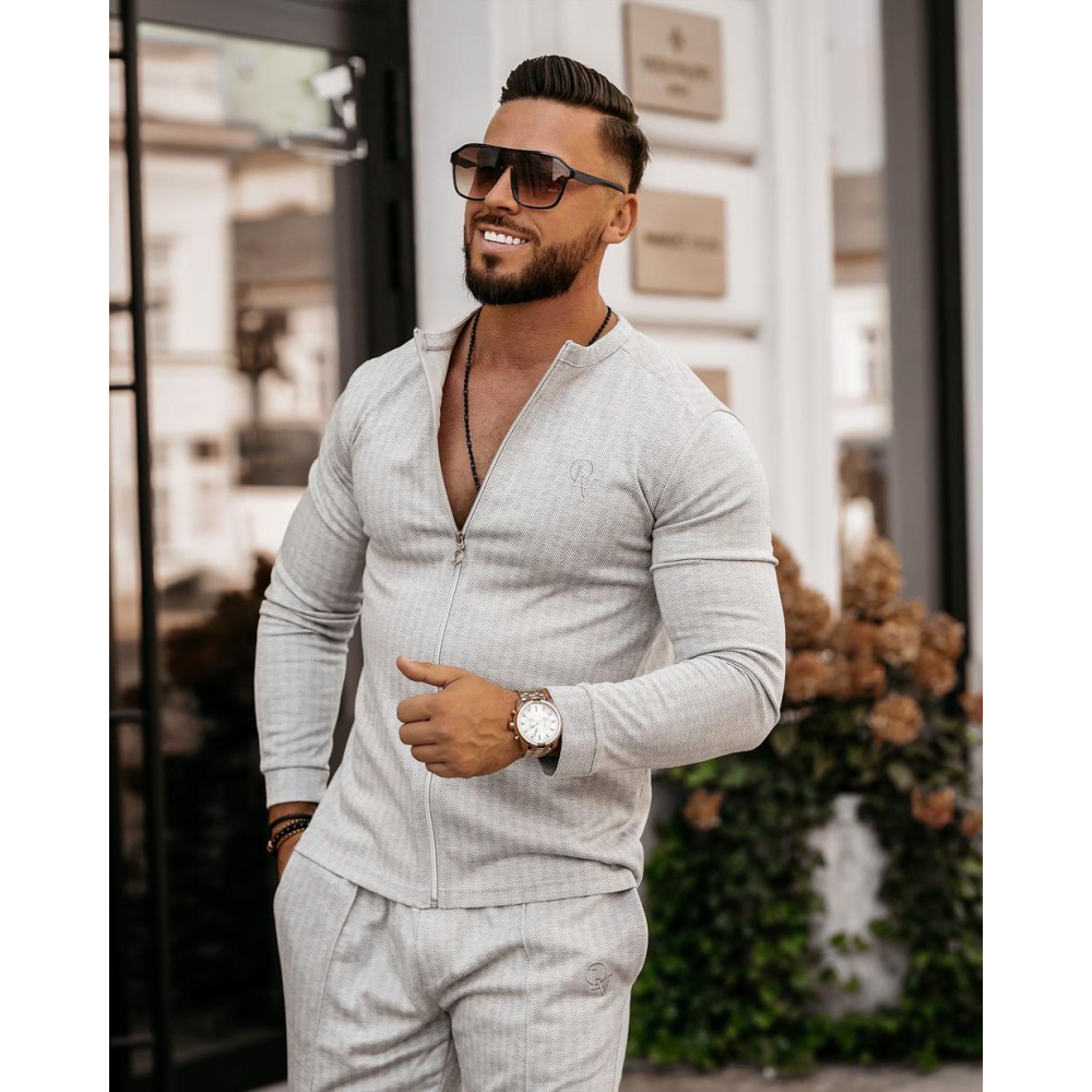 BLUZA MĘSKA BAWEŁNIANA NORDEN GRAY