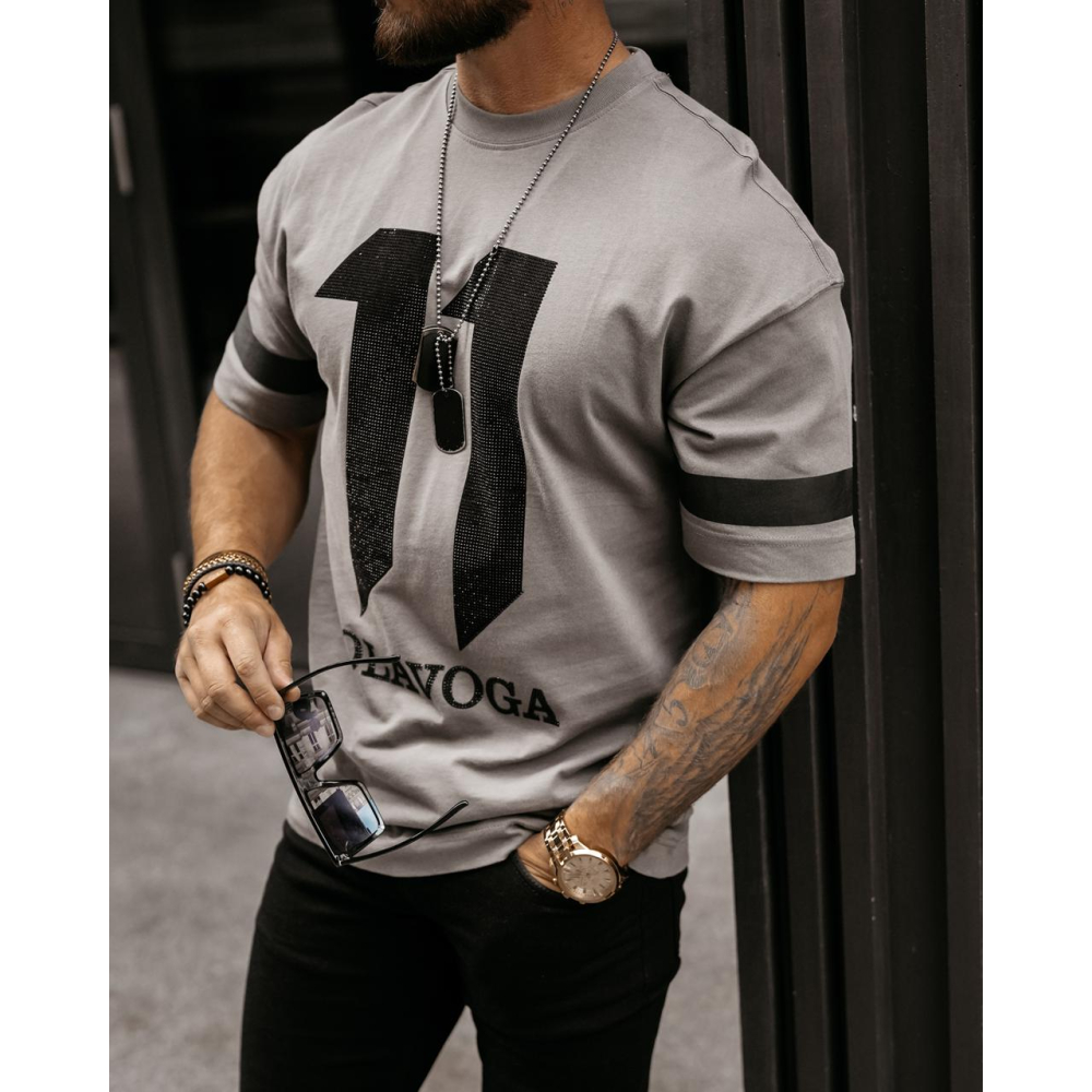 BLUZKA T-SHIRT MĘSKI BRIAN GRAFIT
