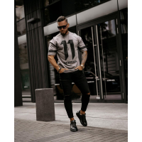 BLUZKA T-SHIRT MĘSKI BRIAN GRAFIT