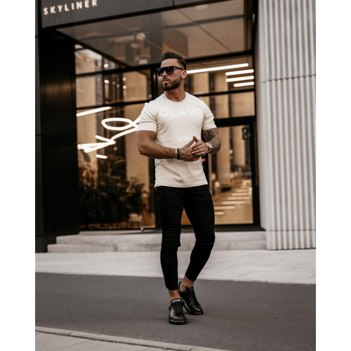 BLUZKA T-SHIRT MĘSKI BUR BEIGE