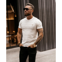 BLUZKA T-SHIRT MĘSKI SLIM FIT VORDER WHITE