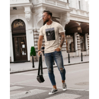 BLUZKA T-SHIRT MĘSKI TEXAS BEGIE