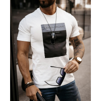 BLUZKA T-SHIRT MĘSKI TEXAS ECRU