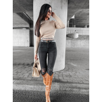 BLUZKA Z WYCIĘCIEM I OGOWANIEM OLAVOGA CRETE BEIGE