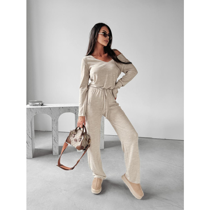 KOMBINEZON SWETERKOWY OLAVOGA SHERRY BEIGE
