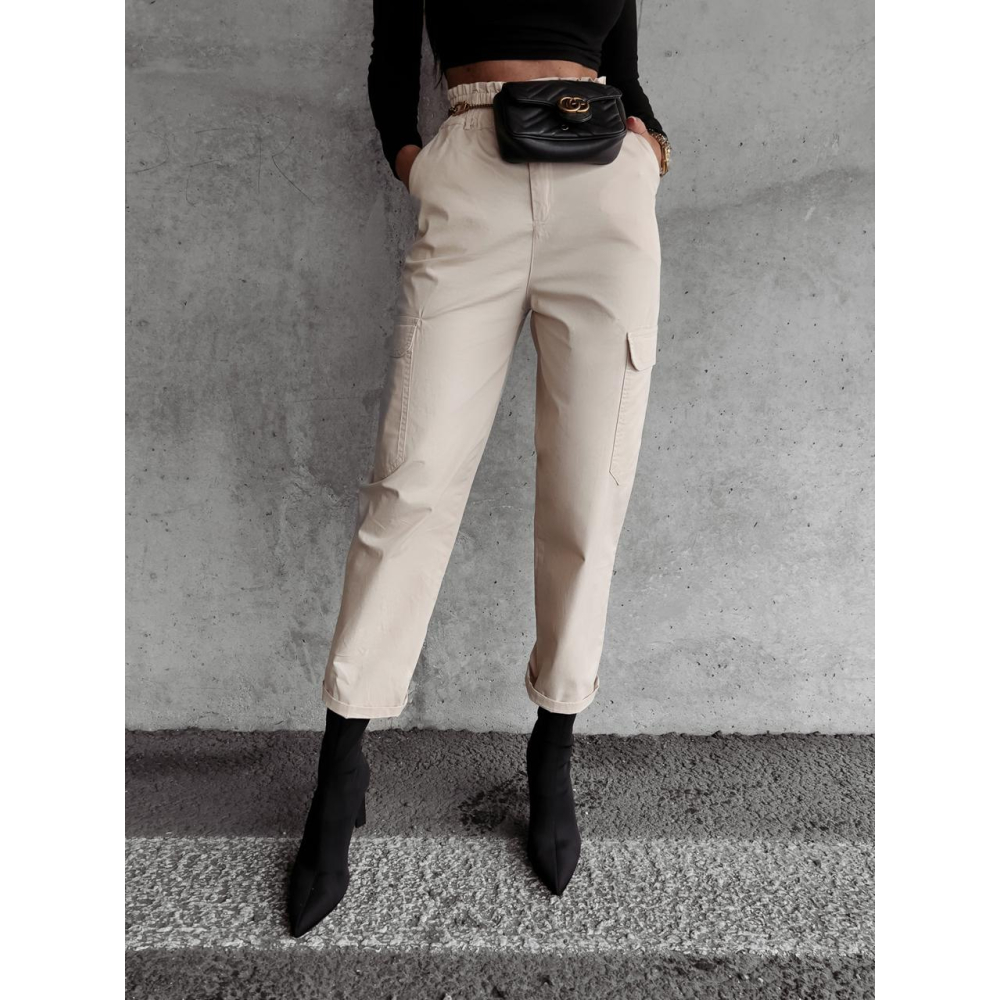 SPODNIE BOJÓWKI CARGO ZELIA BEIGE