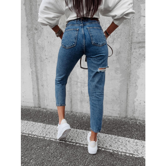 SPODNIE JEANSOWE DENIM Z PRZETARCIAMI I ROZDARCIAMI GARO BLUE