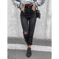 SPODNIE JEANSOWE DENIM Z PRZETARCIAMI LASTRO BLACK