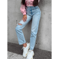 SPODNIE JEANSOWE DENIM Z PRZETARCIAMI LASTRO BLUE