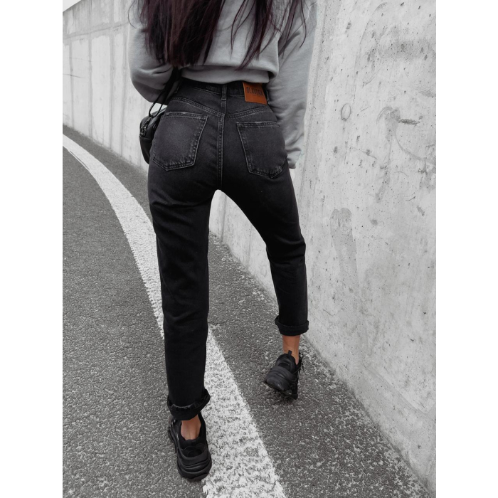 SPODNIE JEANSOWE DENIM Z PRZETARCIAMI LASTRO BLACK