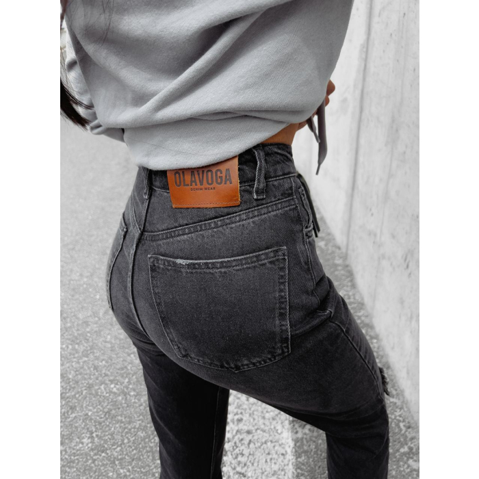 SPODNIE JEANSOWE DENIM Z PRZETARCIAMI LASTRO BLACK