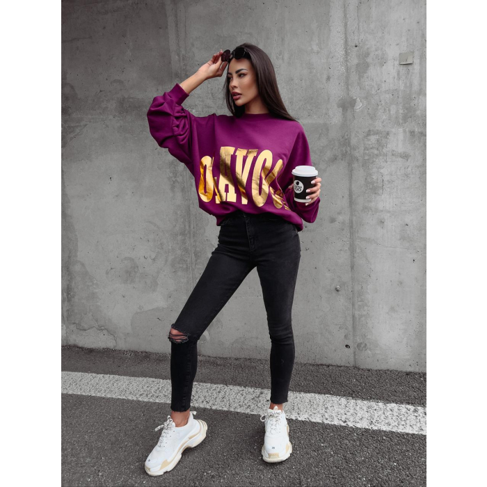 SPODNIE JEANSOWE FIT MOM Z PRZETARCIAMI FUTURE BLACK