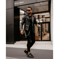 SPODNIE JEANSOWE MĘSKIE AIDEN BLACK