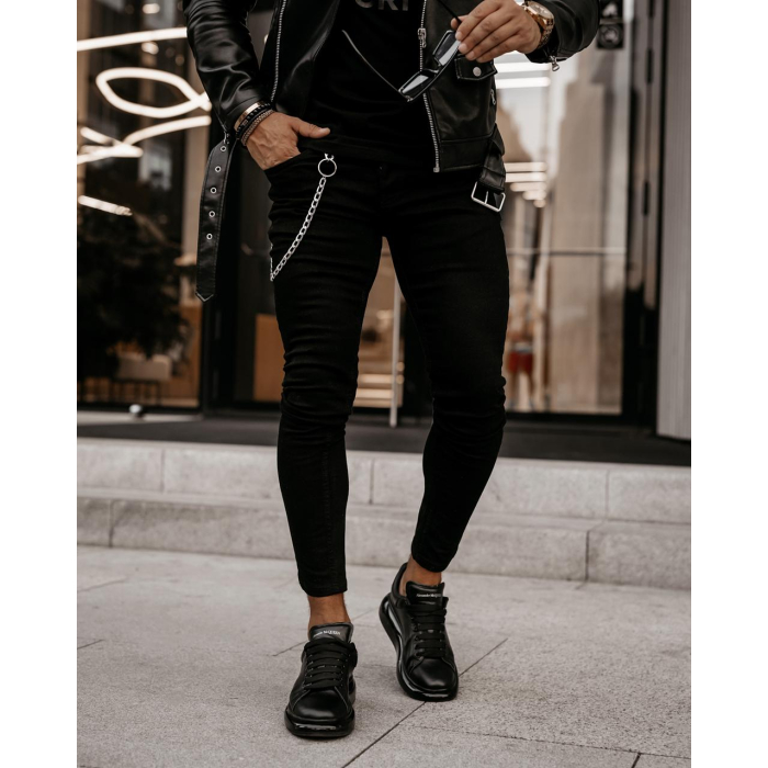 SPODNIE JEANSOWE MĘSKIE AIDEN BLACK