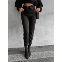 SPODNIE JEANSOWE Z WIĄZANIEM W PASIE GIOLA BLACK