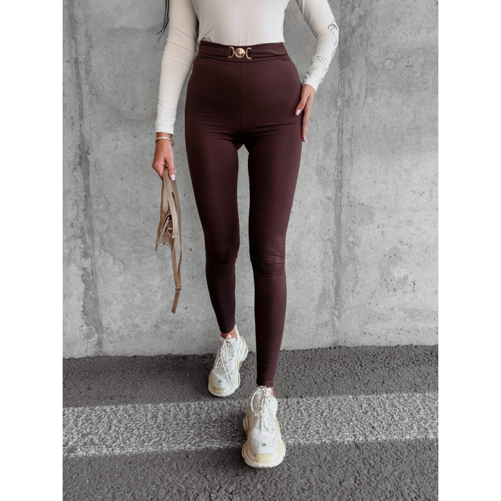 SPODNIE LEGGINSY Z KLAMRĄ ARLEEN BROWN