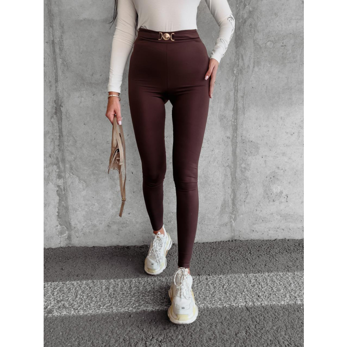 SPODNIE LEGGINSY Z KLAMRĄ ARLEEN BROWN