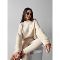 SWETER OLAVOGA LOVE LOCO BEIGE