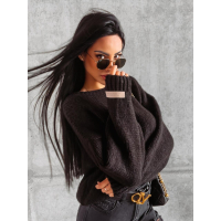 SWETER OVERSIZE CAMEL BLACK
