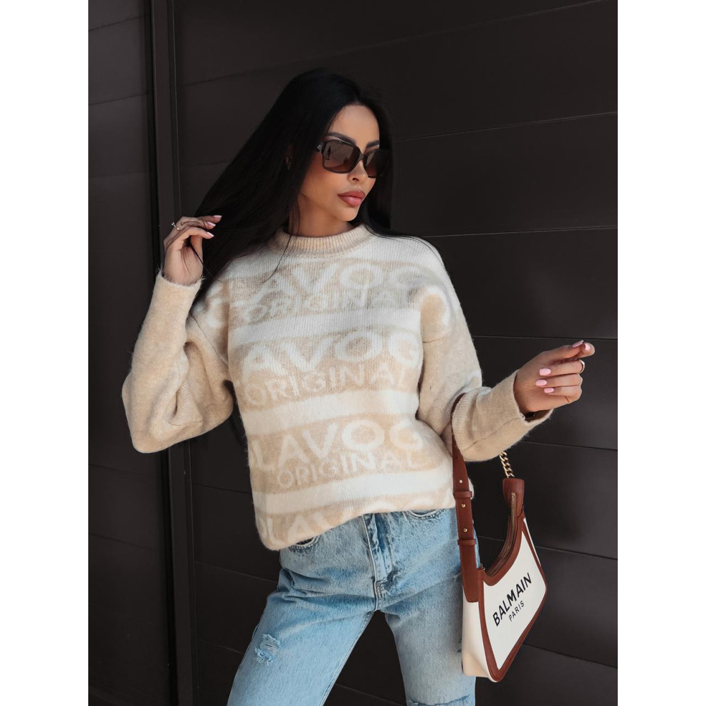 SWETER OVERSIZOWY OLAVOGA EMIKO BEIGE