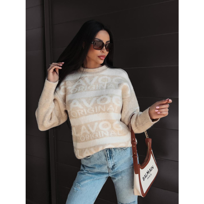 SWETER OVERSIZOWY OLAVOGA EMIKO BEIGE
