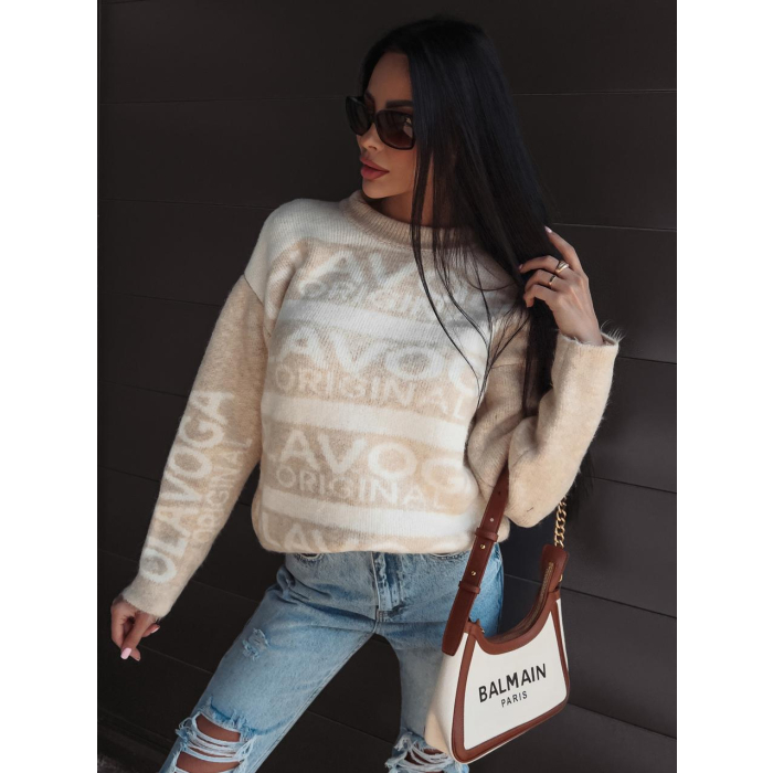 SWETER OVERSIZOWY OLAVOGA EMIKO BEIGE