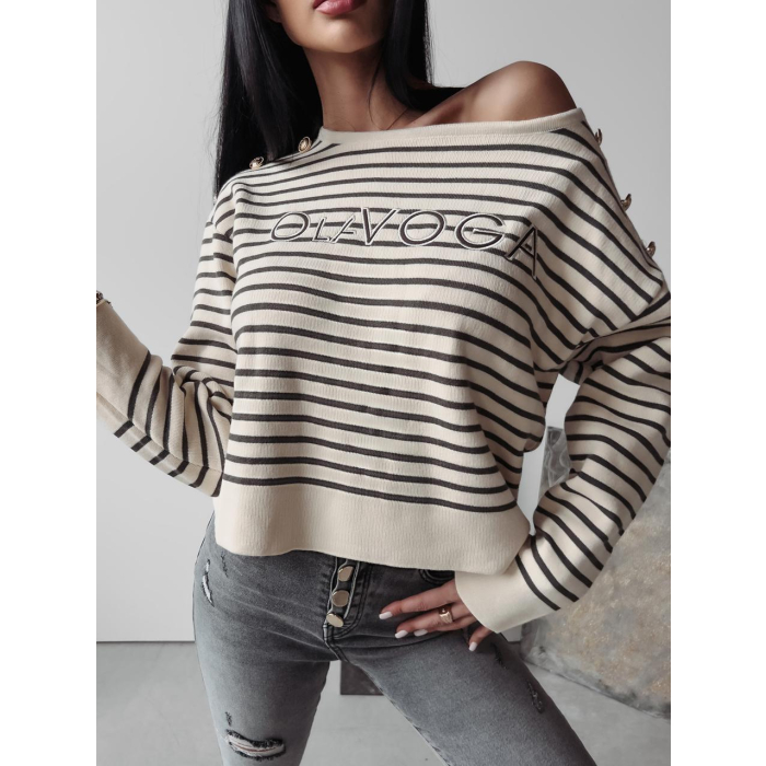 SWETER PASY HAFT OLAVOGA CAMILA GRAY