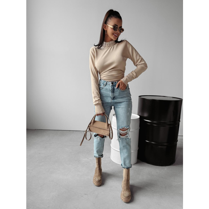 SWETER PÓŁGOLF OLAVOGA CATH BEIGE