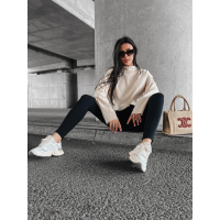 SWETER Z PÓŁGOLFEM OLAVOGA ENNA BEIGE