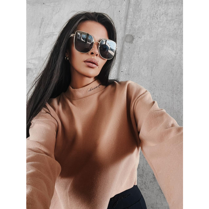 SWETER Z PÓŁGOLFEM OLAVOGA ENNA DARK BEIGE