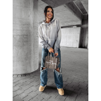 BLUZA DRESOWA DAMSKA BAWEŁNIANA HOODIE OMBRE OLAVOGA FADE GRAY
