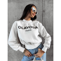 BLUZA DRESOWA DAMSKA HOODIE OLAVOGA POGALI WHITE