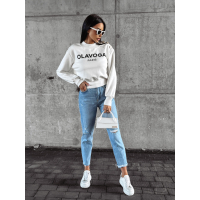BLUZA DRESOWA DAMSKA HOODIE OLAVOGA POGALI WHITE