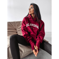 BLUZA DRESOWA DAMSKA OVERSIZE OLAVOGA RHODE BORDO