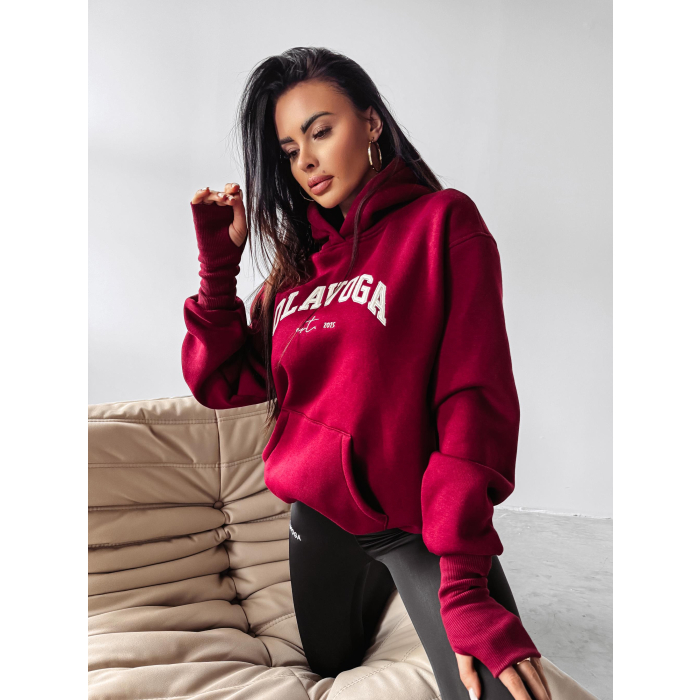 BLUZA DRESOWA DAMSKA OVERSIZE OLAVOGA RHODE BORDO