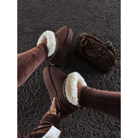 BUTY DAMSKIE ŚNIEGOWCE FUTERKO OLAVOGA SHOES BAILA BROWN