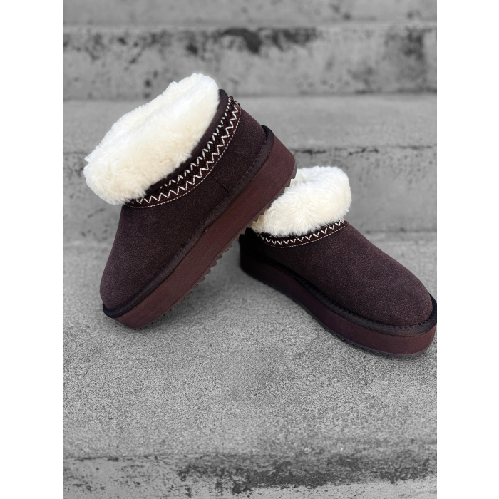 BUTY DAMSKIE ŚNIEGOWCE FUTERKO OLAVOGA SHOES BAILA BROWN
