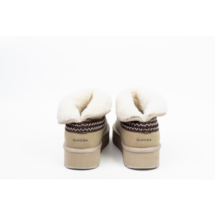 BUTY DAMSKIE ŚNIEGOWCE FUTERKO OLAVOGA SHOES BAILA BEIGIE