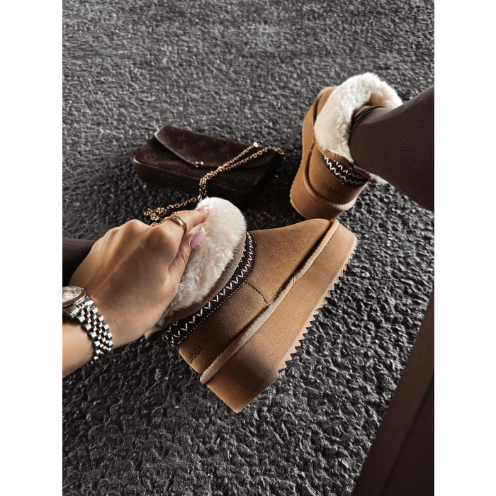 BUTY DAMSKIE ŚNIEGOWCE FUTERKO OLAVOGA SHOES BAILA CARMEL