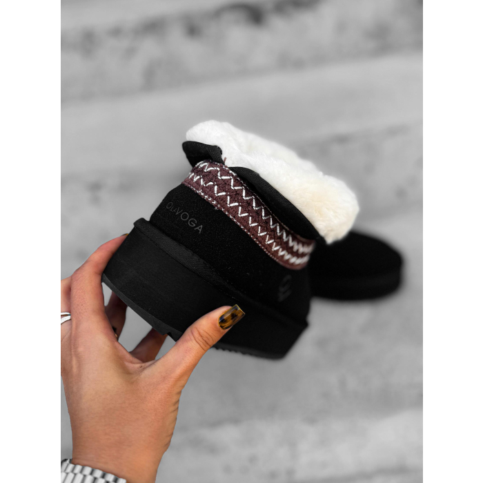 BUTY DAMSKIE ŚNIEGOWCE FUTERKO OLAVOGA SHOES BAILA BLACK