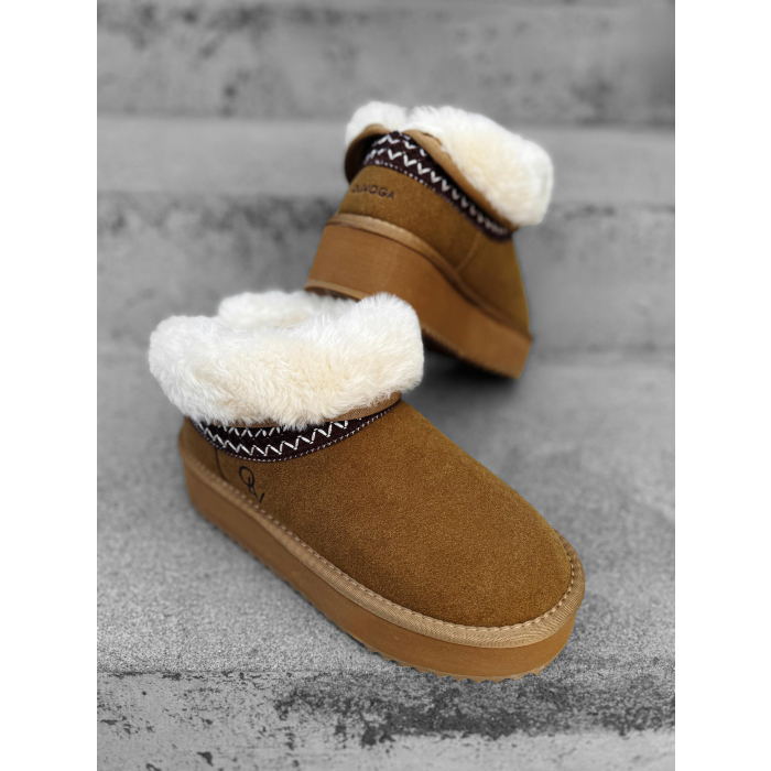 BUTY DAMSKIE ŚNIEGOWCE FUTERKO OLAVOGA SHOES BAILA CARMEL