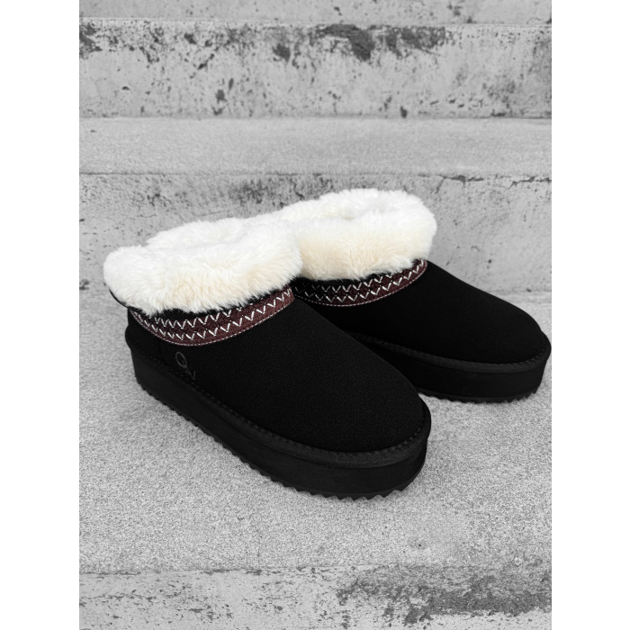 BUTY DAMSKIE ŚNIEGOWCE FUTERKO OLAVOGA SHOES BAILA BLACK