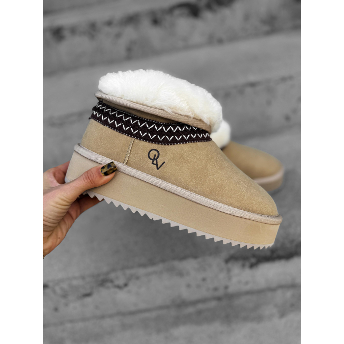 BUTY DAMSKIE ŚNIEGOWCE FUTERKO OLAVOGA SHOES BAILA BEIGIE