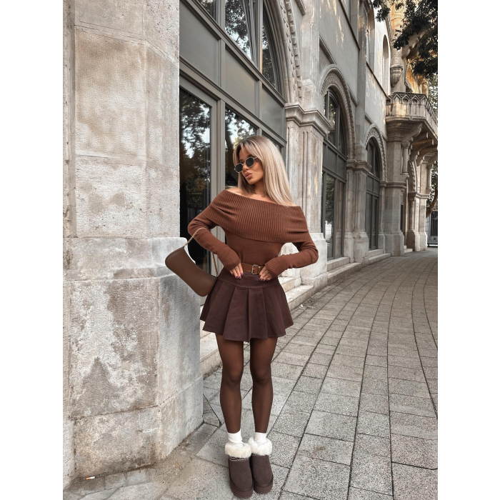 BUTY DAMSKIE ŚNIEGOWCE FUTERKO OLAVOGA SHOES BAILA BROWN