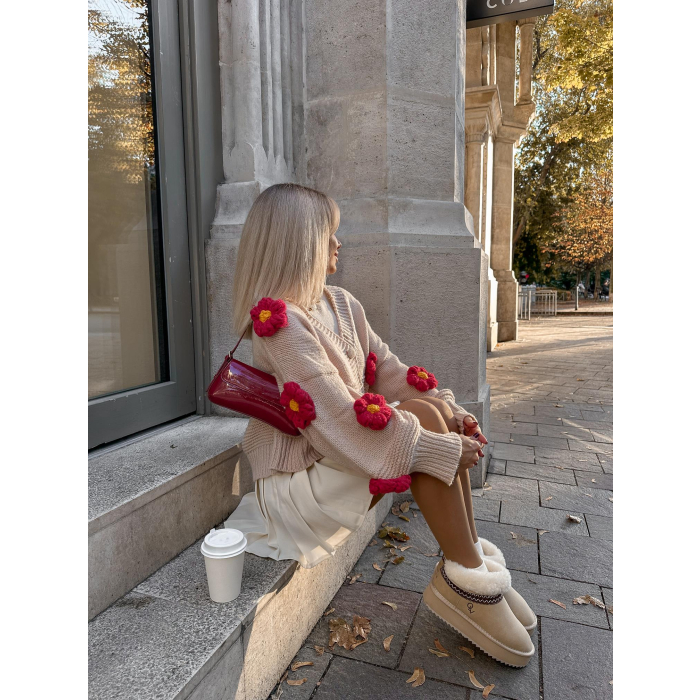BUTY DAMSKIE ŚNIEGOWCE FUTERKO OLAVOGA SHOES BAILA BEIGIE