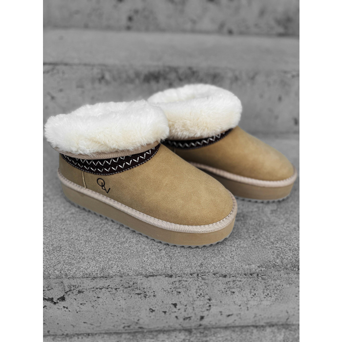 BUTY DAMSKIE ŚNIEGOWCE FUTERKO OLAVOGA SHOES BAILA BEIGIE