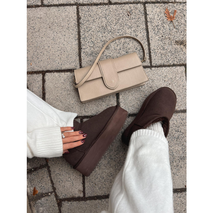 BUTY DAMSKIE ŚNIEGOWCE OLAVOGA SHOES MISTIC BROWN