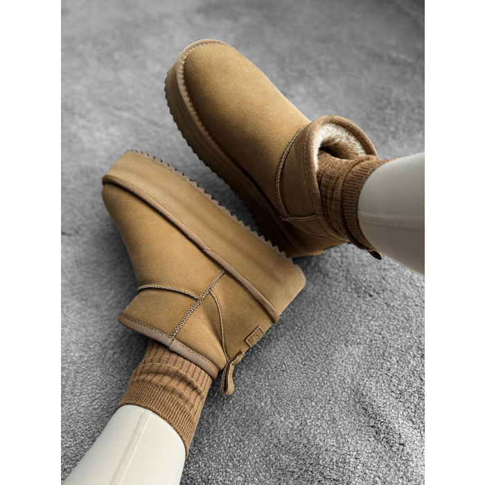 BUTY DAMSKIE ŚNIEGOWCE OLAVOGA SHOES MISTIC BEIGIE